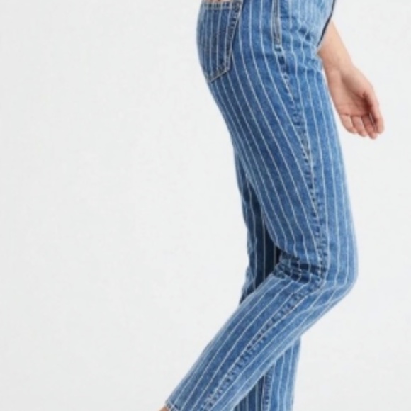 American Eagle Stripped Mom Jeans - Picture 2 of 2